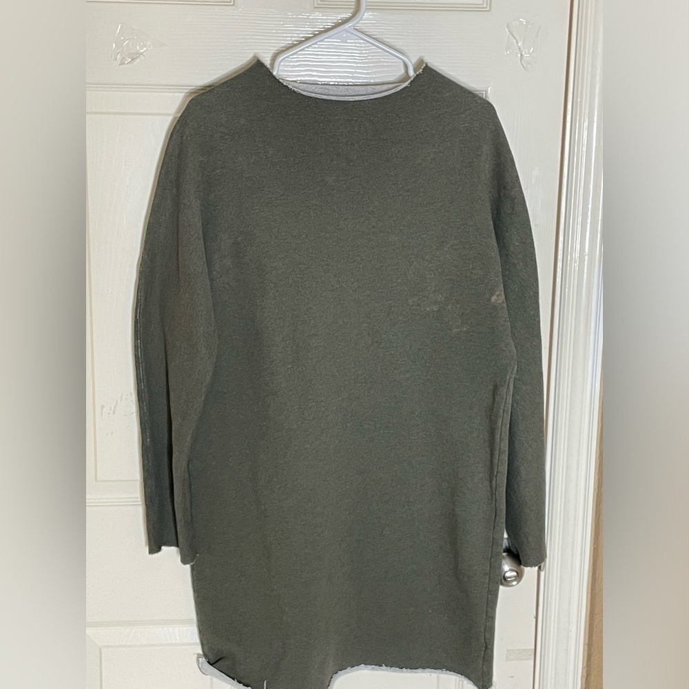 Frank And Eileen Effie L/S Funnel Neck Capelet in Forest Green Large​​​​​​​​​​​ - Picture 10 of 12